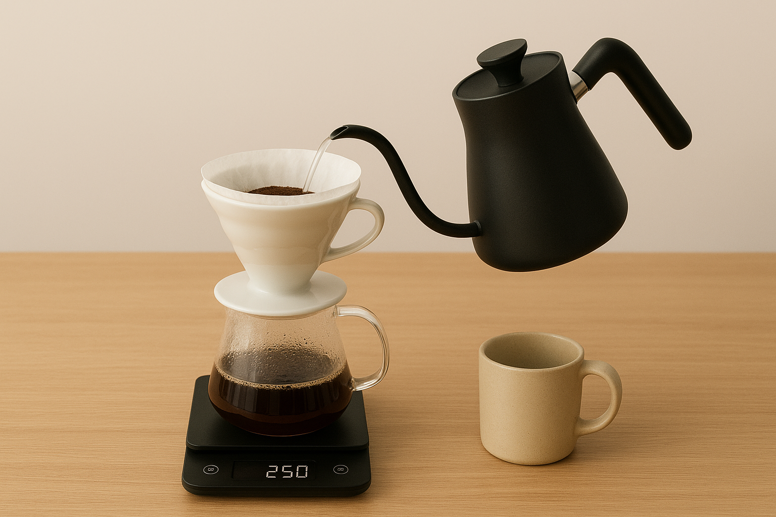 Una técnica mejorada para preparar una taza con el V60